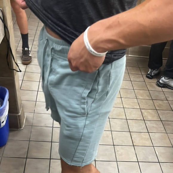 COTTON ON MEN JOGGER SHORT GREEN TERRY FLEECE EASY BODYBUILDER BODYBUILDING JOCK - Picture 6 of 16